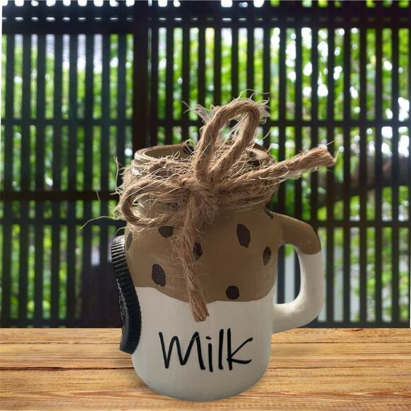 ⤵️🆕 Glass Faux Milk Bottle Decor For Farmhouse Tiered Tray, Farmhouse Decor - Picture 7 of 10